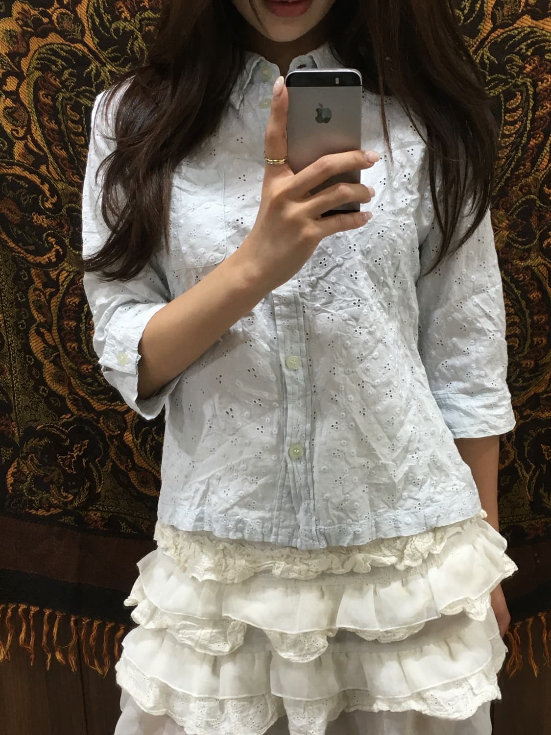 펀칭 스카이블루 셔츠 상품이미지1