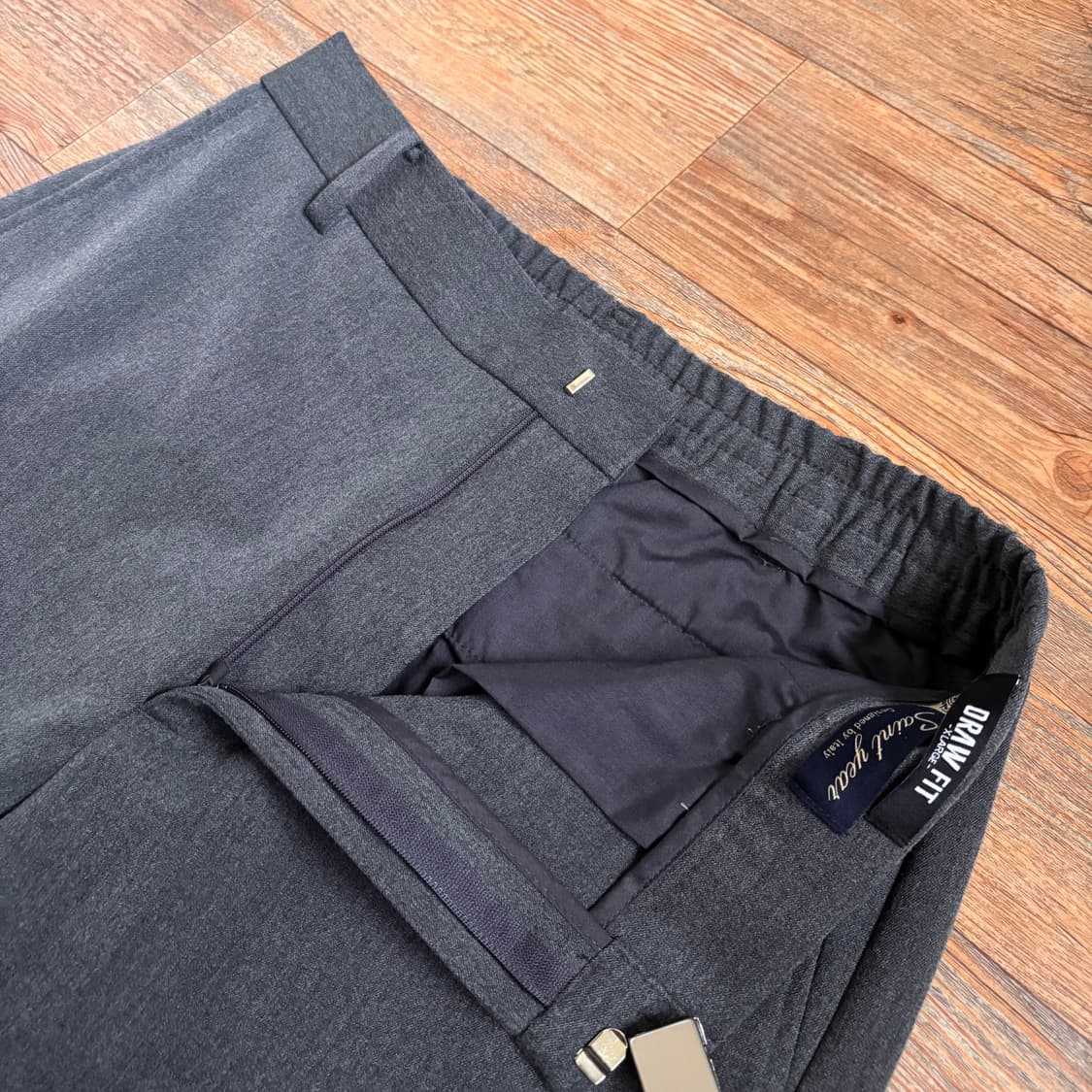 드로우핏 XL 그레이 슬랙스 팬츠 바지 허리 밴딩 미니멀 상품이미지5