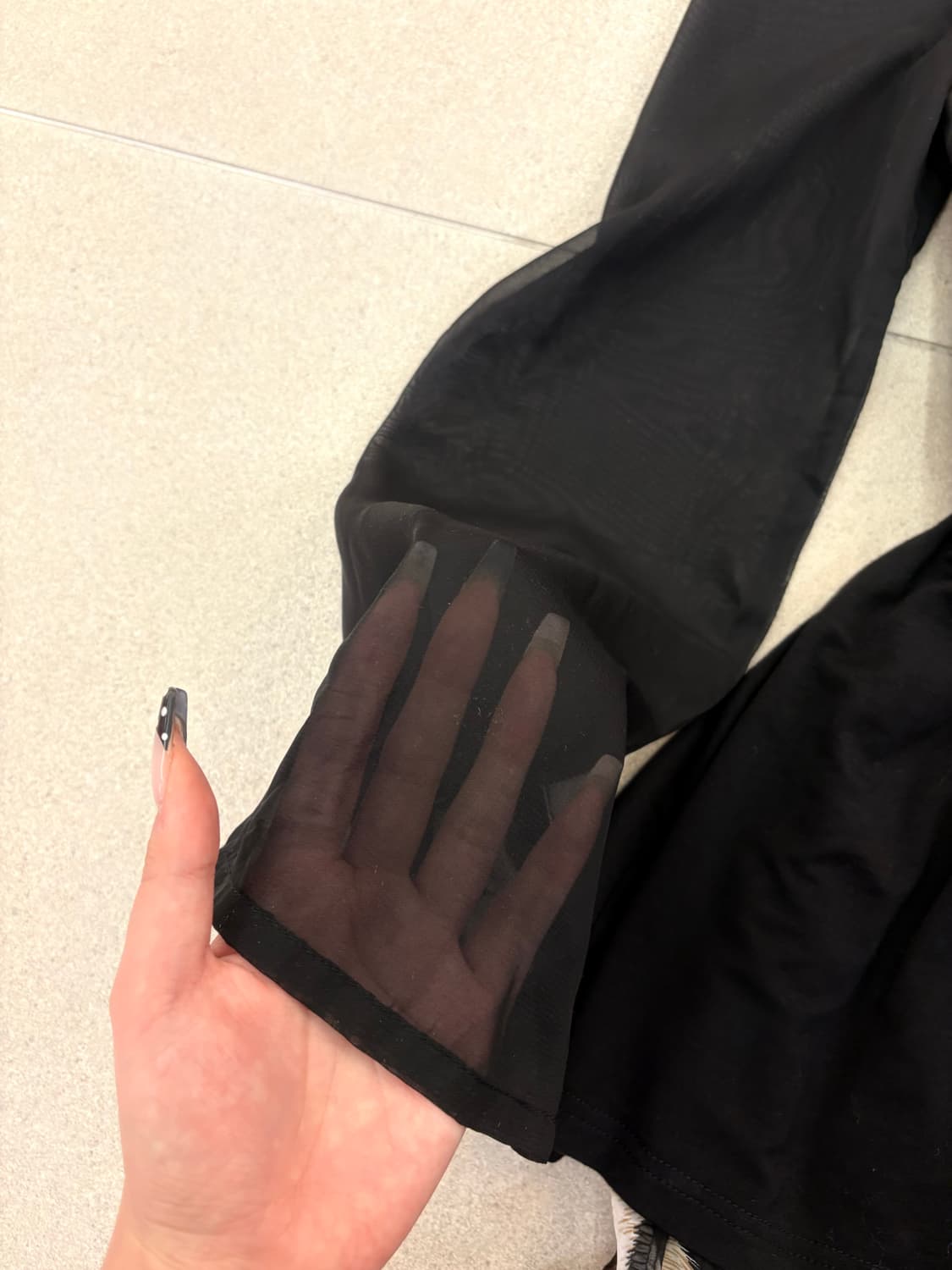 블랙 레오파드 시스루 원피스 상품이미지3