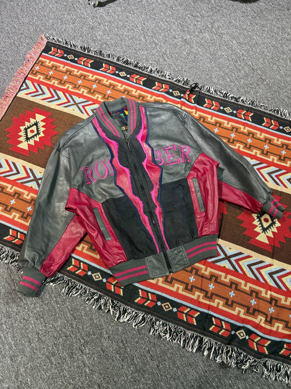 빈티지 ROBER 양가죽 봄버자켓 상품이미지3