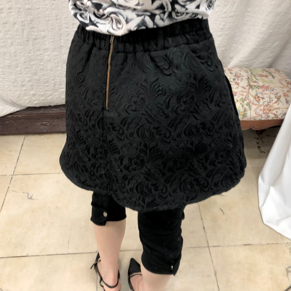Noir jacquard skirt pants 상품이미지4