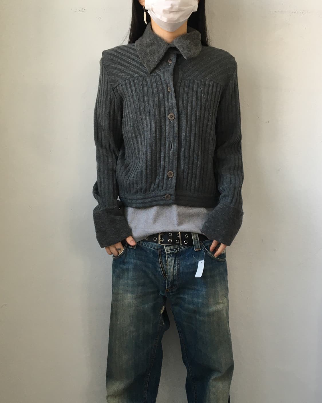 Ribbed knit cardigan 상품이미지1