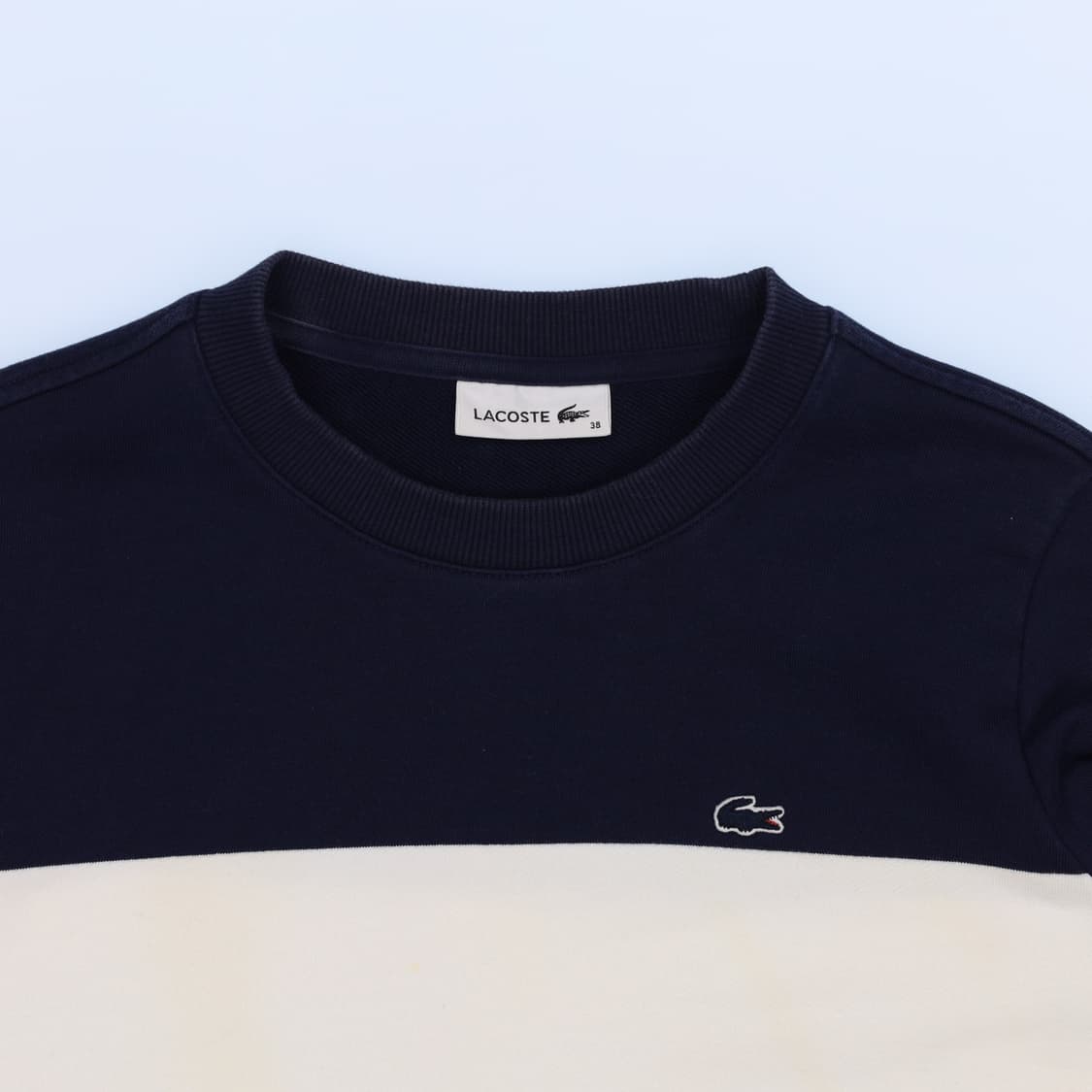 [38] 라코스테 배색 라운드 맨투맨 긴팔티 1215J2 상품이미지4