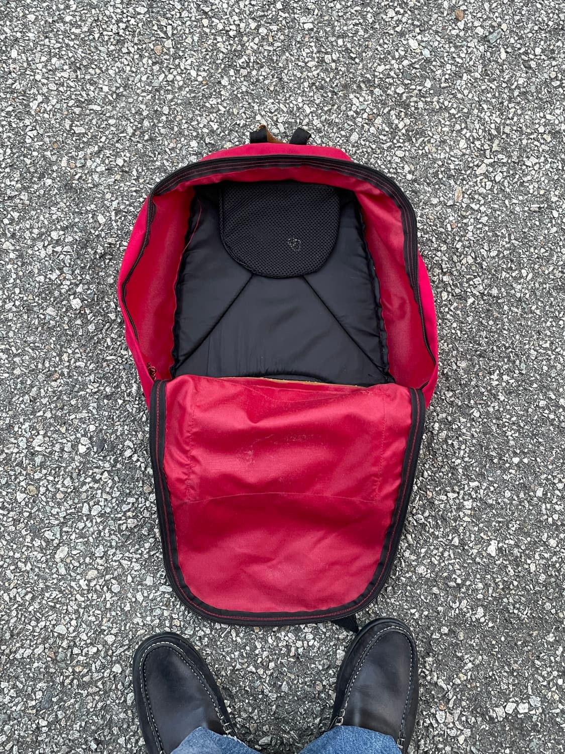 90s-00s Eastpak Leater Bottom Backpack 상품이미지5