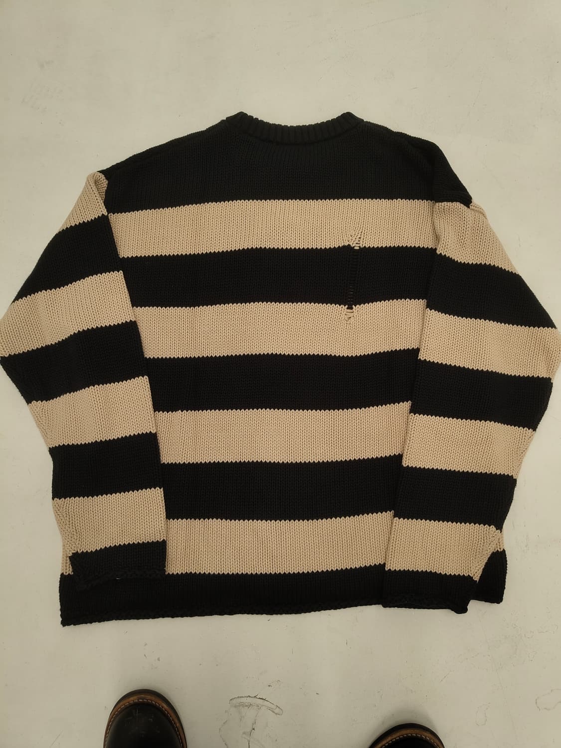 에스크유어셀프 스트라이프 크로스 코튼 니트 라지 상품이미지6