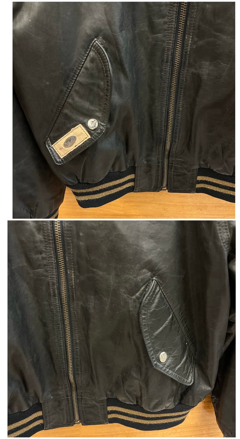 빈티지 소가죽 레더 자켓 블랙 #csz3941 상품이미지5
