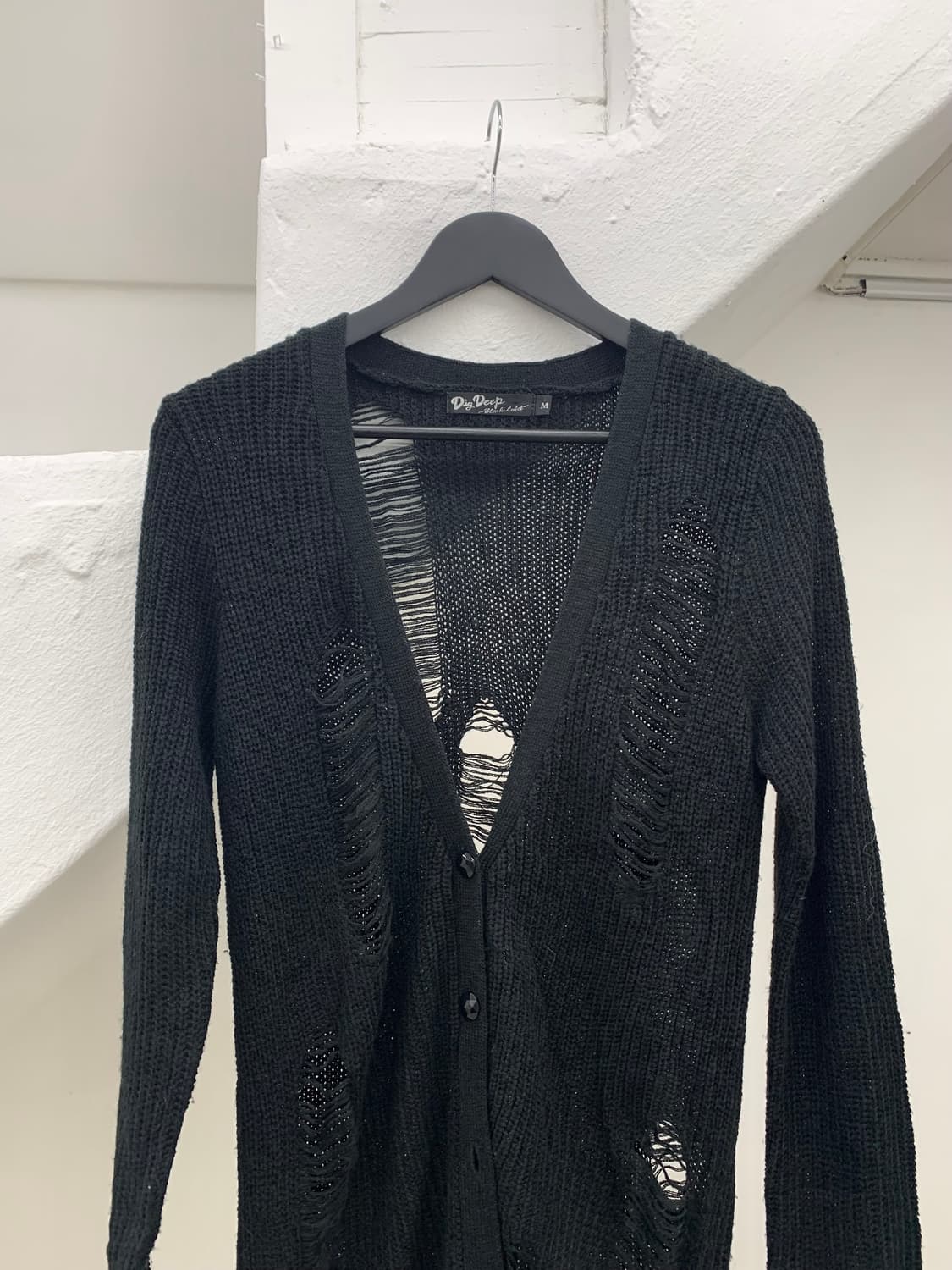Dig deep distressed grunge long knit car 상품이미지7