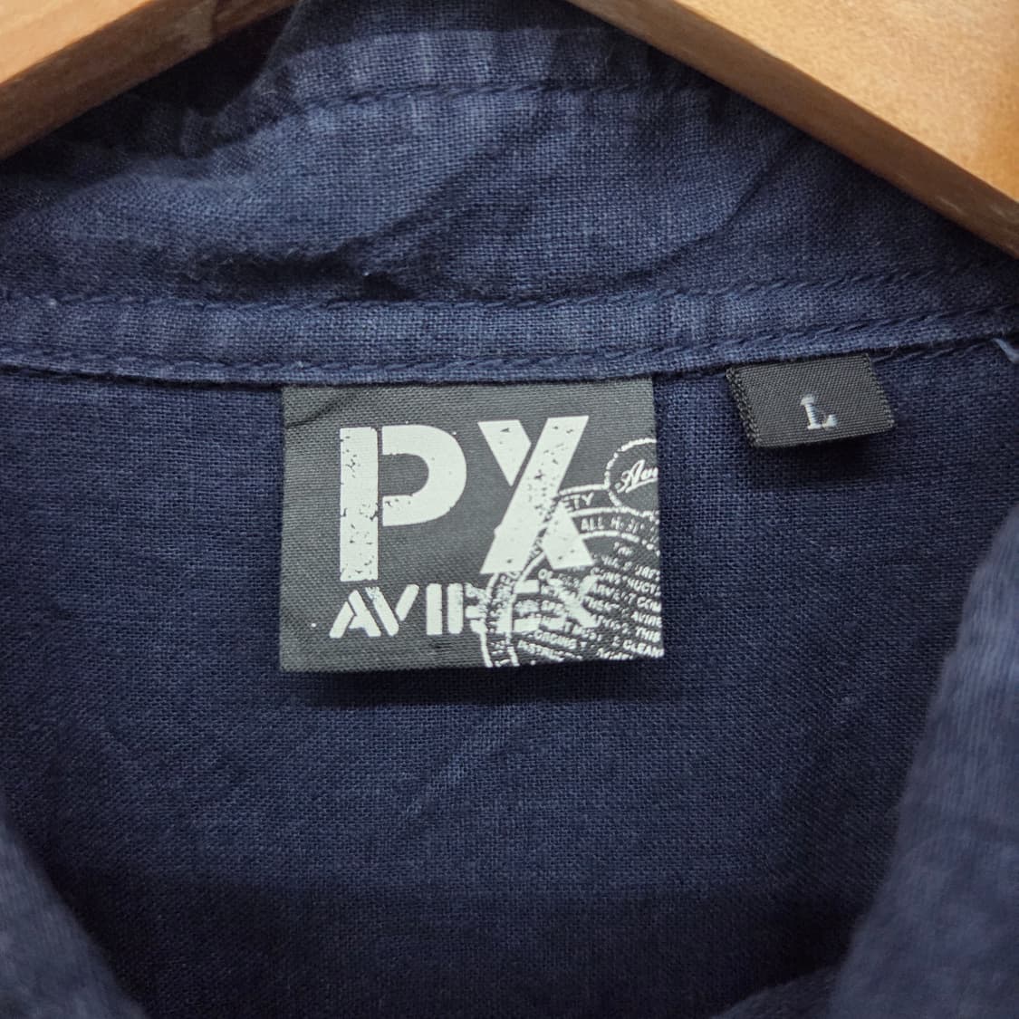 AVIREX 아비렉스 반팔 셔츠 남성 네이비 공용m 상품이미지4