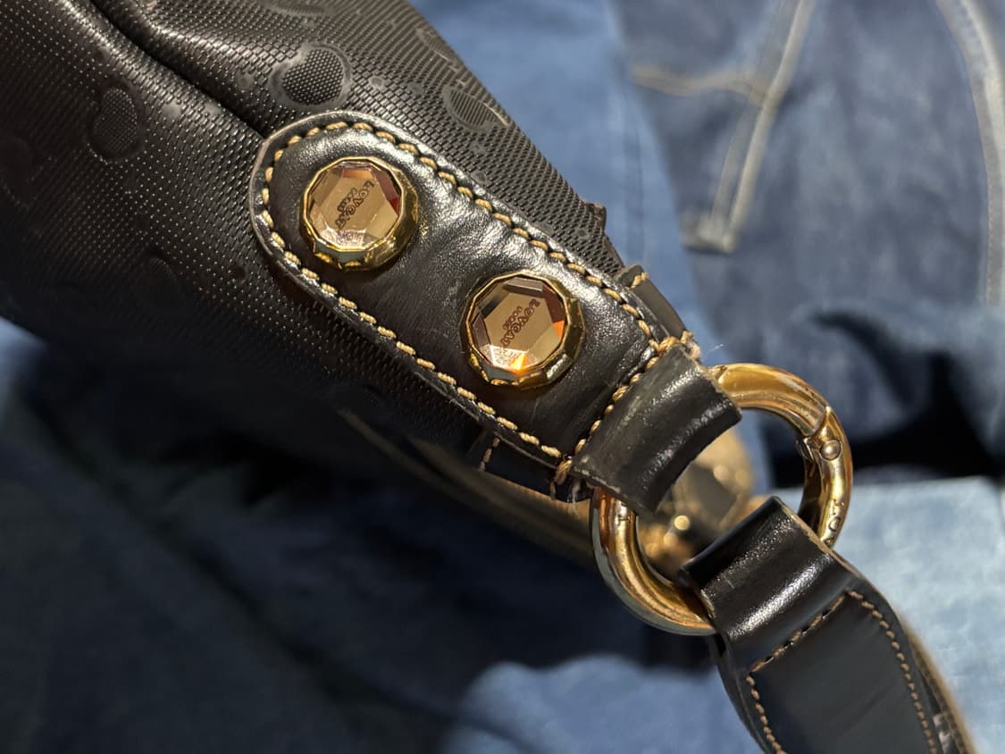 vintage love cat metalleather string bag 상품이미지6