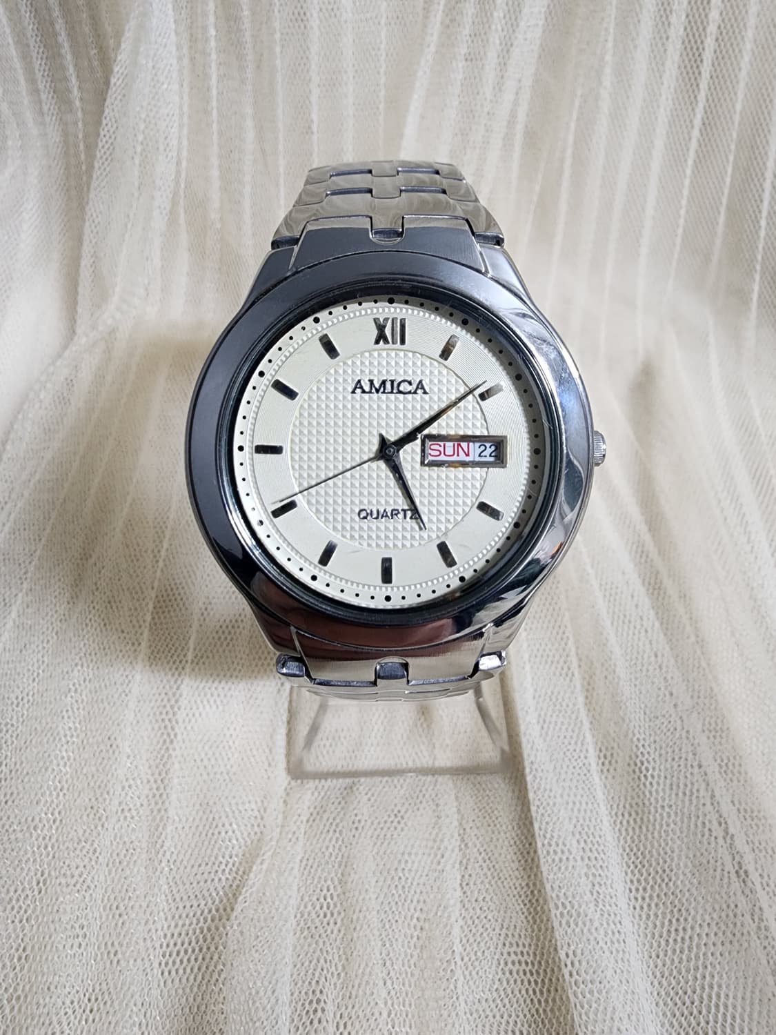 AMICA 아미카 데이데이트 메탈 시계 쿼츠 상품이미지1