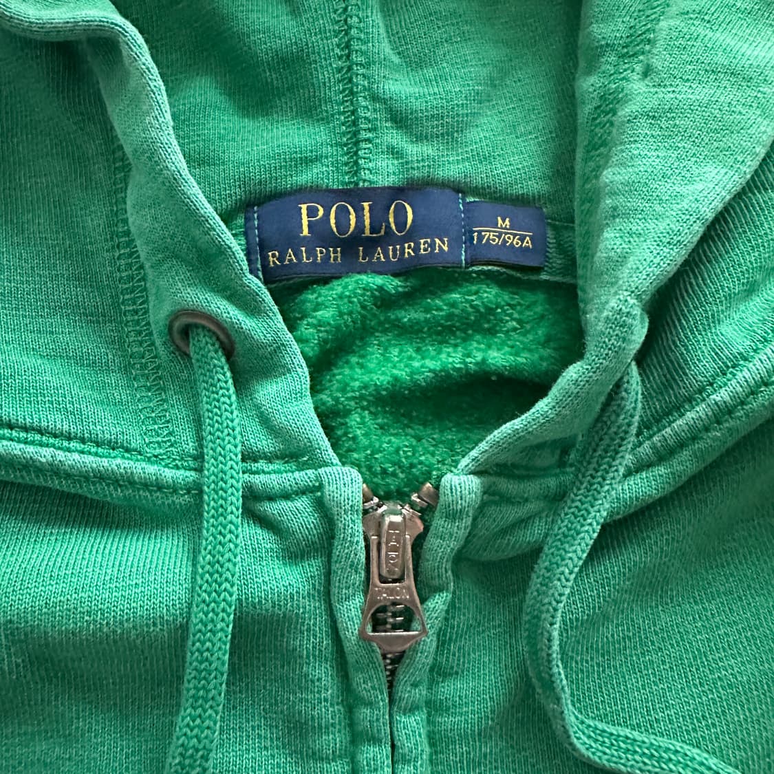 폴로 랄프 로렌 빈티지 워싱 그린 후드집업 M (TALON 지퍼) 상품이미지3