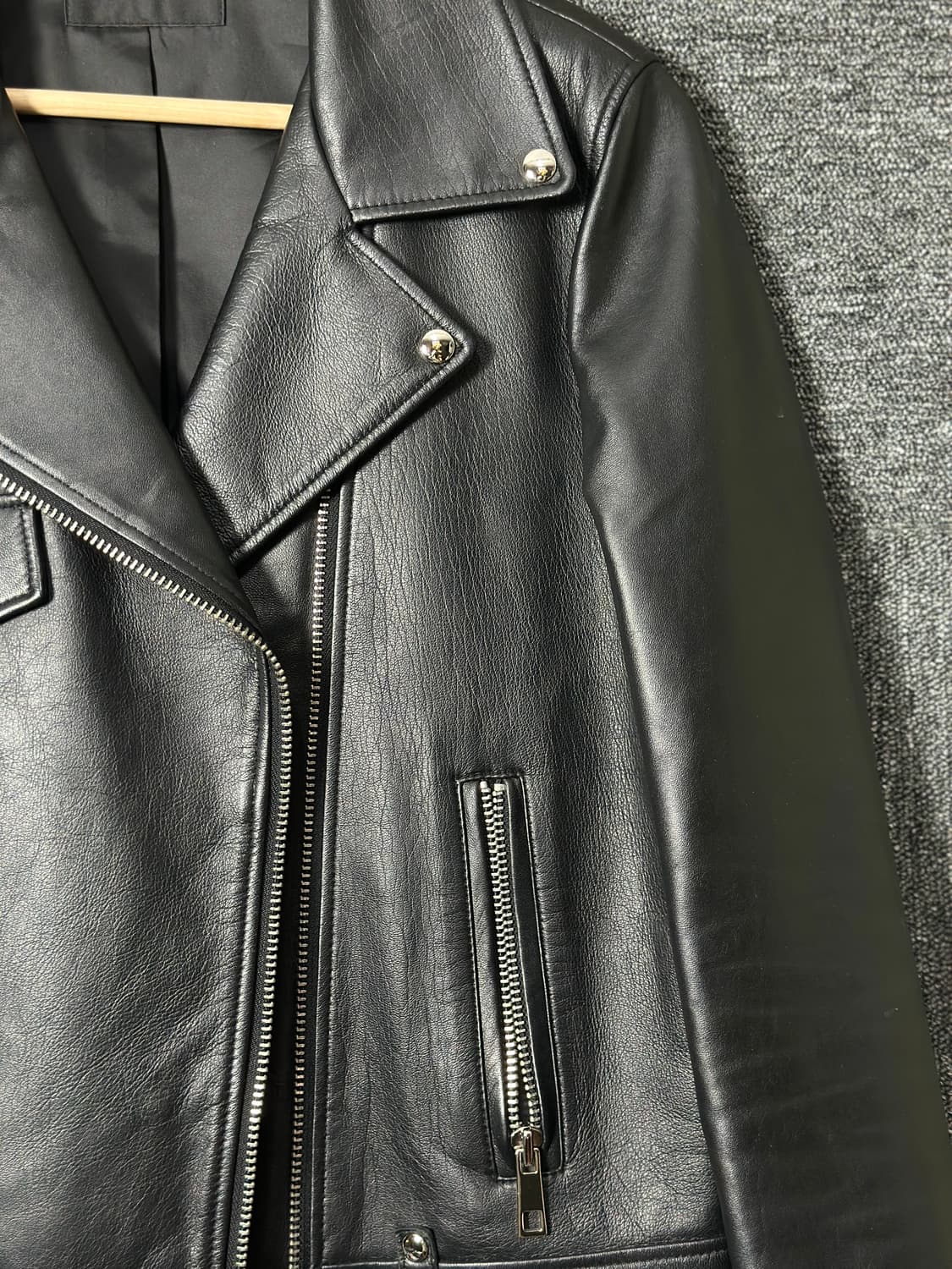 CC collect 가죽 라이더 자켓 블랙 160/66 상품이미지4