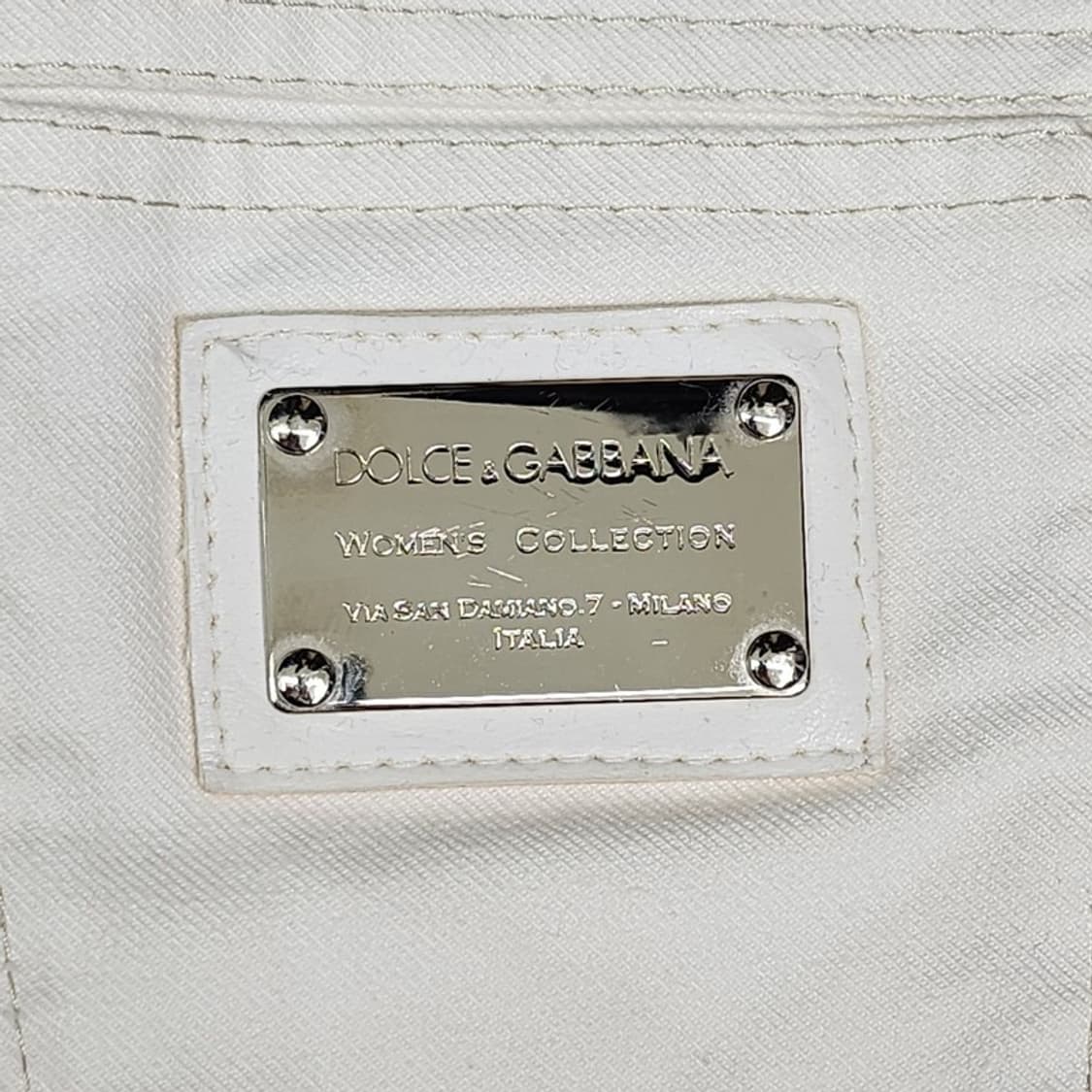 DOLCE&GABBANA 화이트 데님팬츠 Women 40 상품이미지7