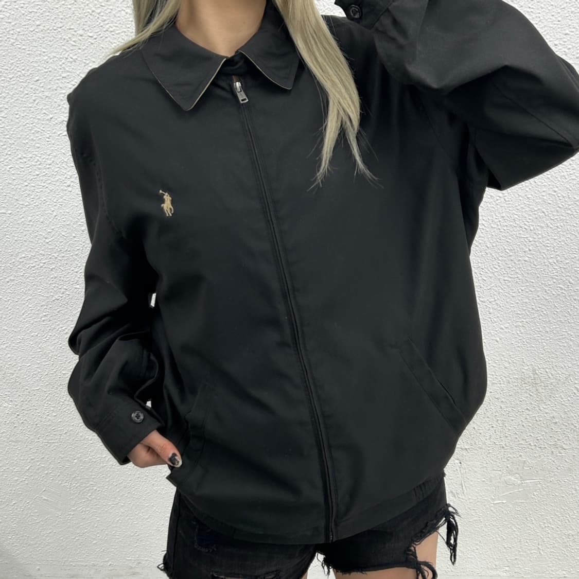 폴로 랄프로렌 베이지포니 차콜 카라 자켓 M 상품이미지1