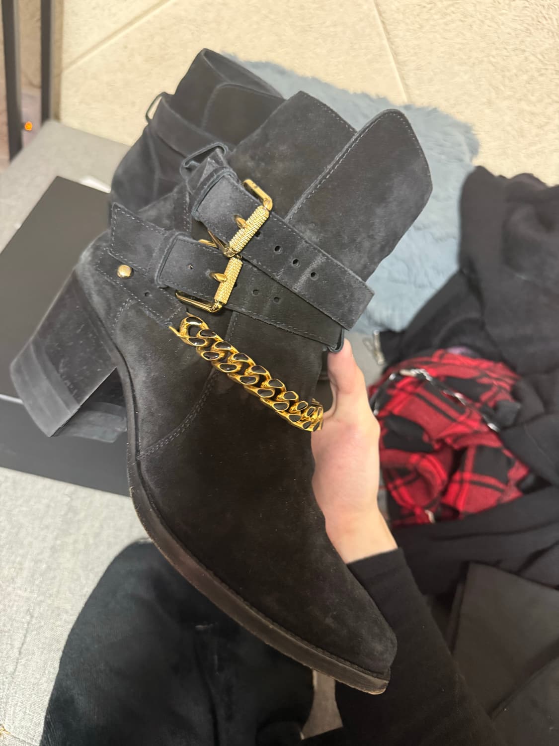 아미리 조드퍼 체인 스웨이드 부츠 상품이미지5