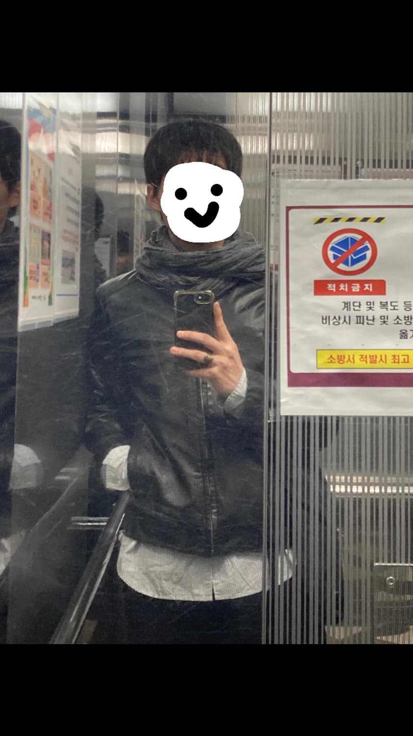 Single leather jacket 상품이미지2