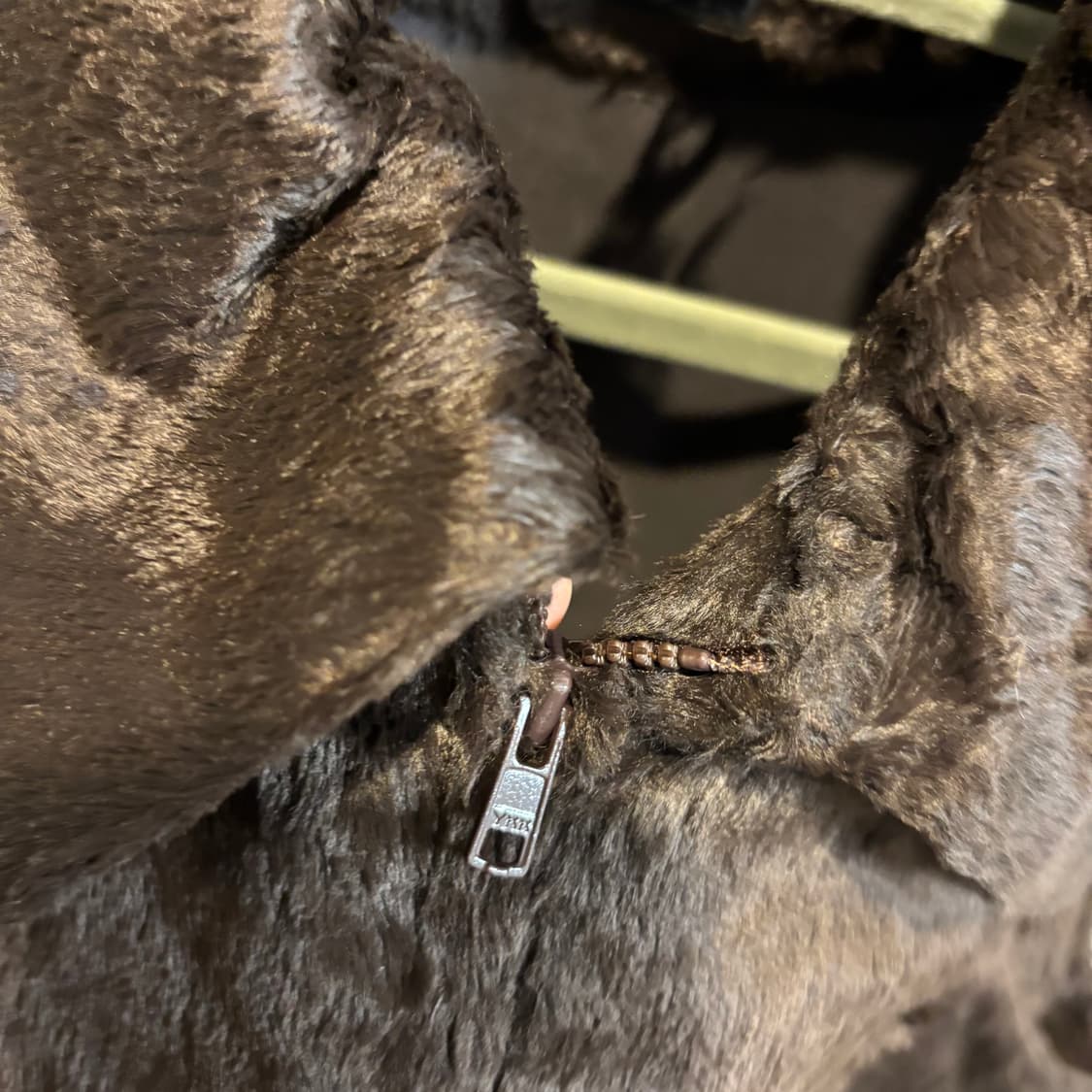 부드러운 브라운 에코퍼 털조끼 베스트 상품이미지5