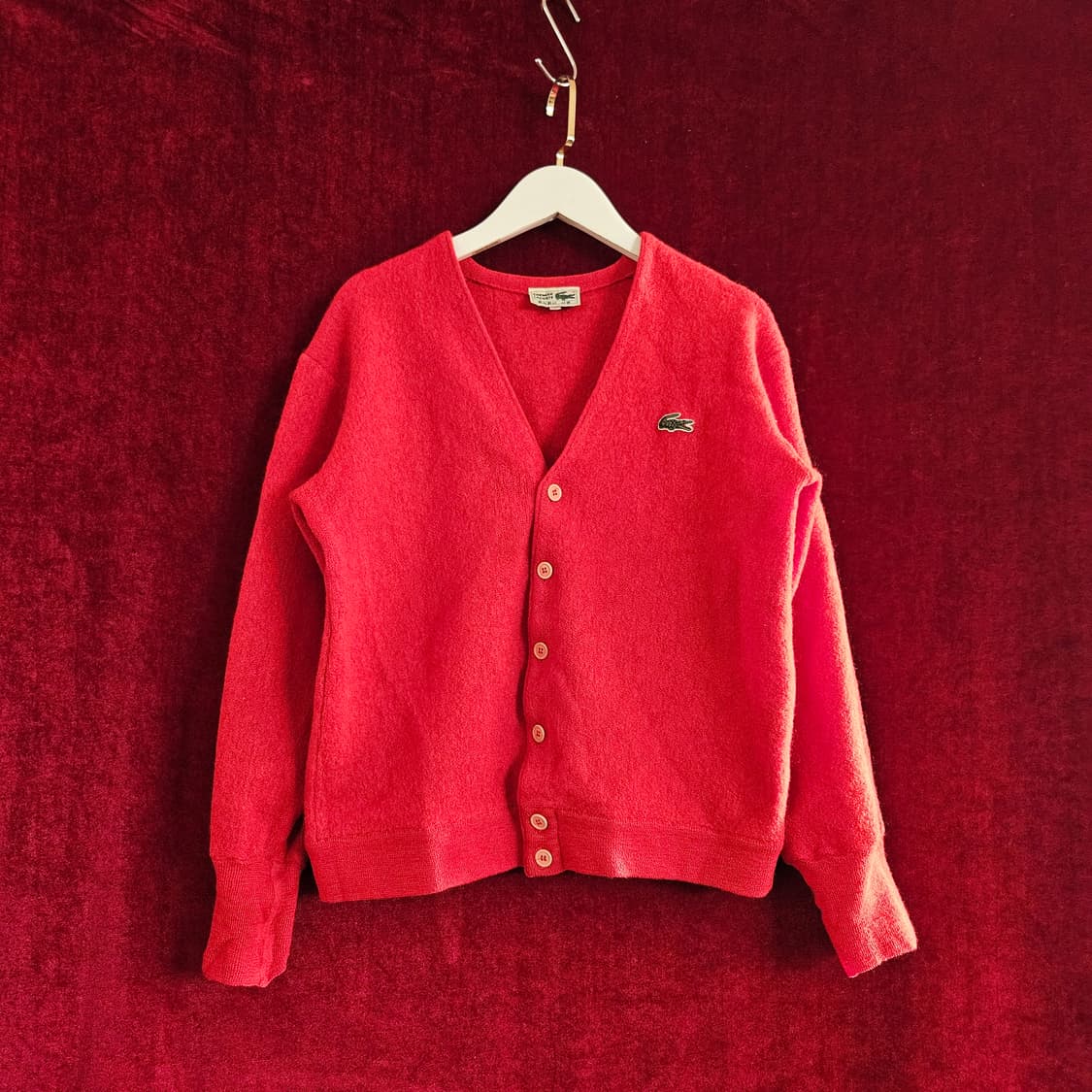 라코스테(Lacoste) 80's 빈티지 브이넥 가디건 상품이미지2