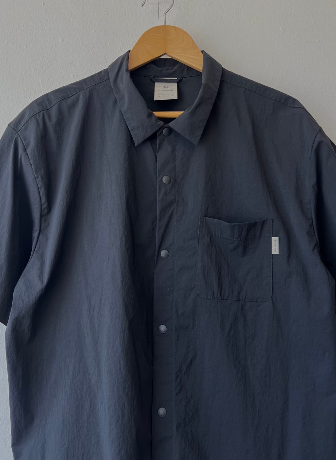 스노우피크 남성 블랙 고프코어 반팔셔츠  상품이미지1