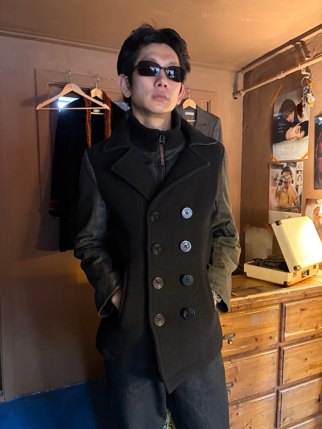 TRUE RELIGION DOUBLE LAYERED PEA COAT 상품이미지1