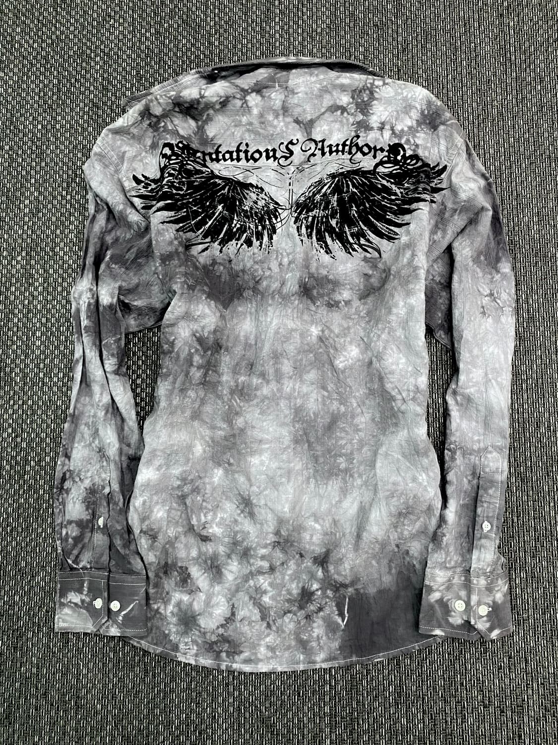2000s Cross&Wings Print Losses Fit Shirt 상품이미지2