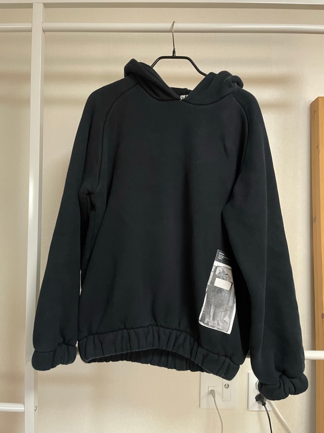 Gr10k 더블 헤비 져지 블랙 후드티 M 상품이미지1