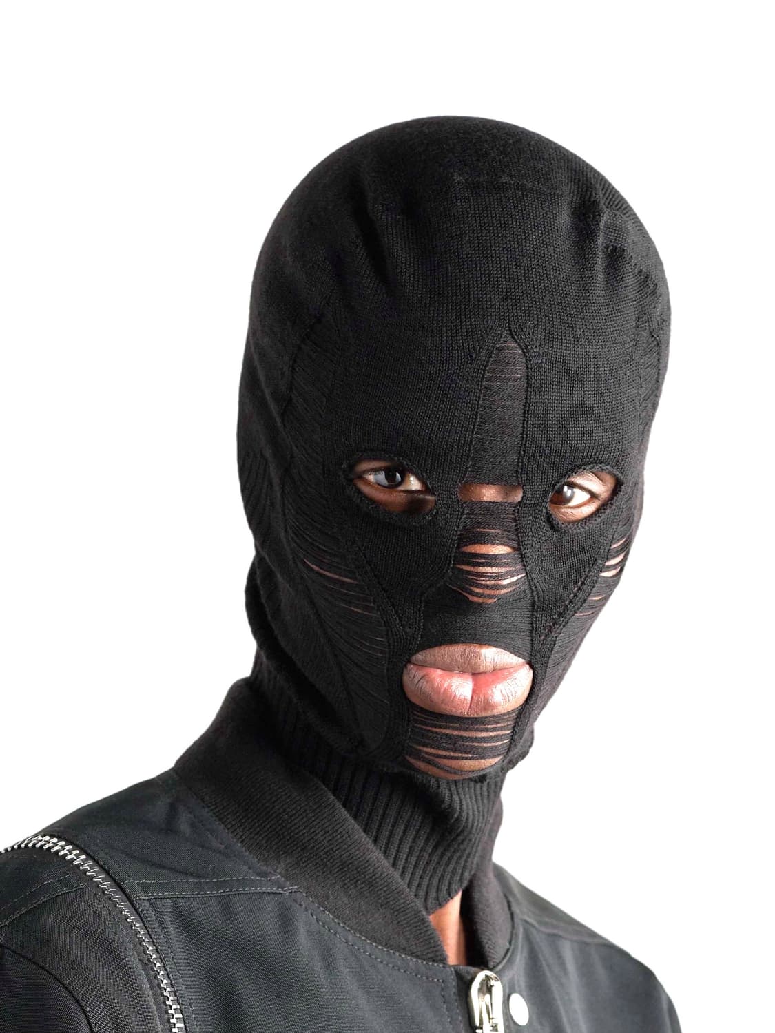 릭오웬스 25ss 런웨이 헐리웃 스컬 바라클라바 블랙 상품이미지3