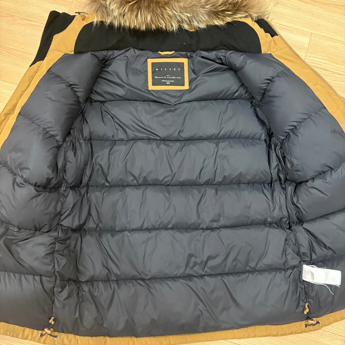 밀레 남성 다운 패딩 105 카키 상품이미지5