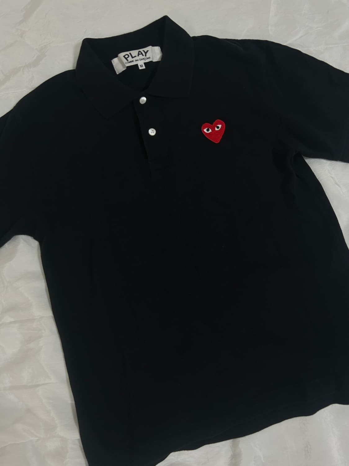 꼼데가르송 블랙 반팔 카라티 상품이미지1