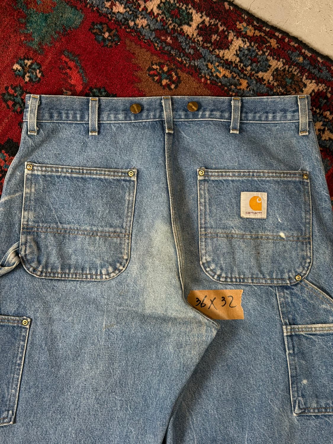 90's OG USA Made 칼하트 데님 더블니 칼하트 워크팬츠 썩블니 상품이미지6