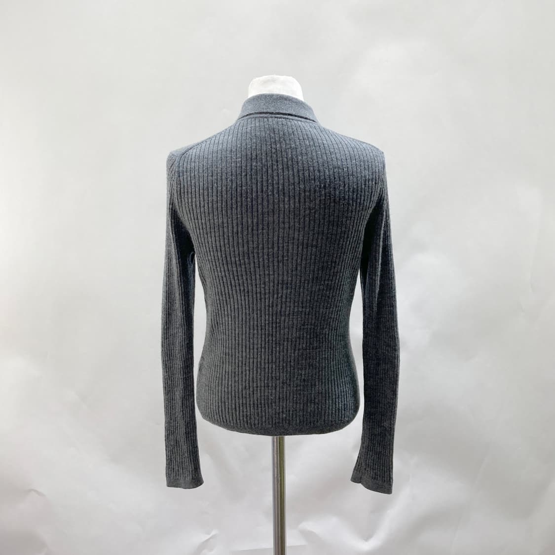 유니클로 여 순모카라니트 그레이 M 상품이미지3