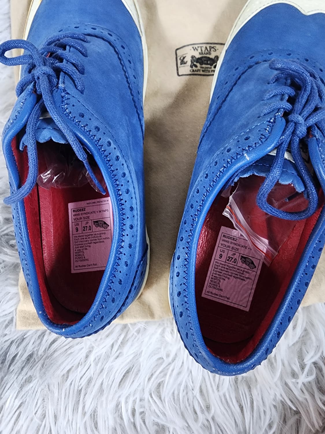 WTAPS x Vans 스웨이드 블루 윙팁 스니커즈 상품이미지6