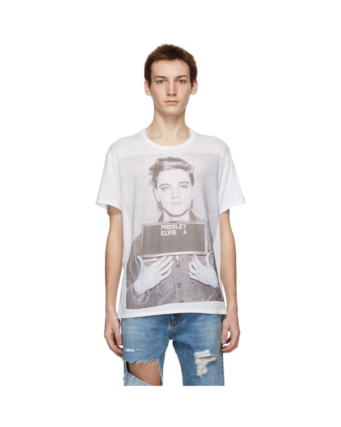R13 Elvis mugshot boy T-Shirt 상품이미지1