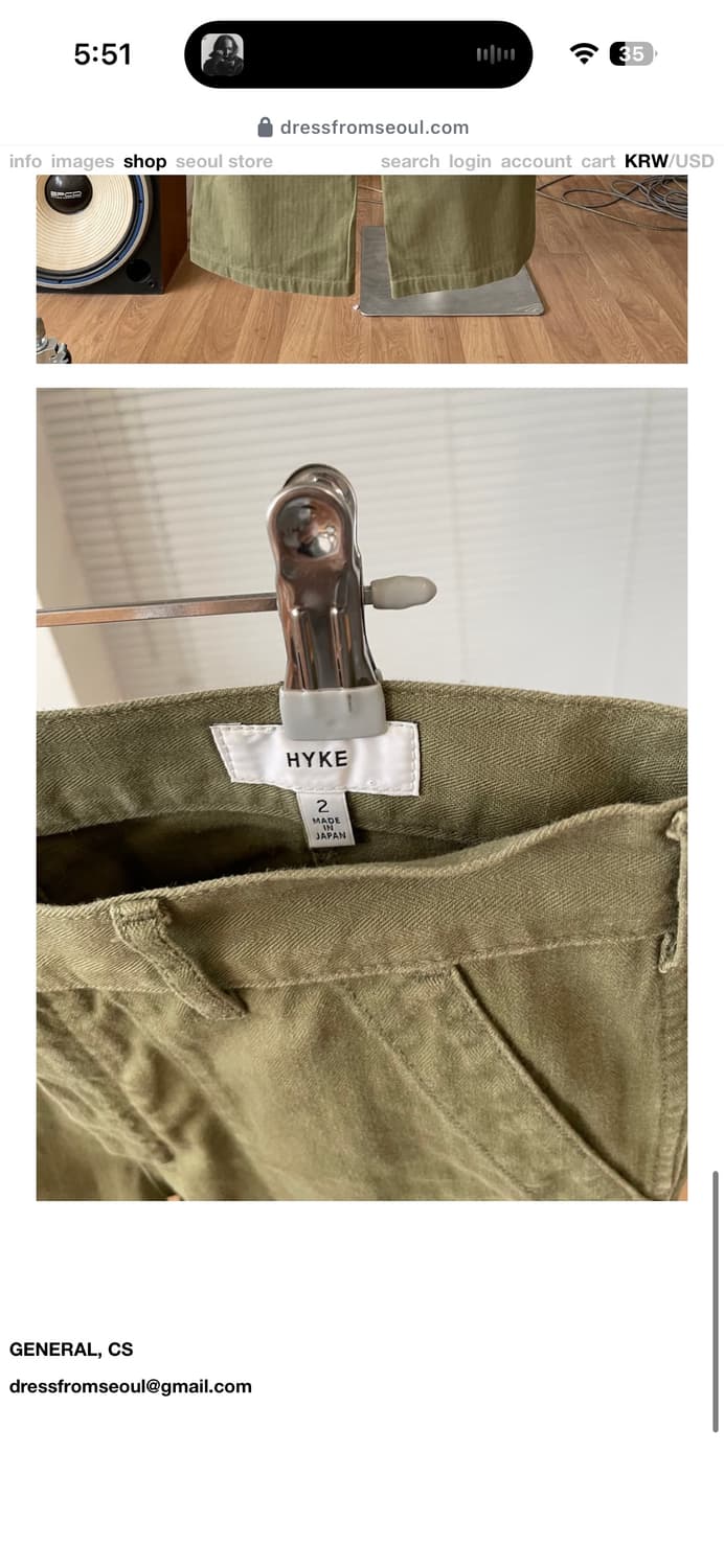 HYKE 스트라이프 팬츠 상품이미지6