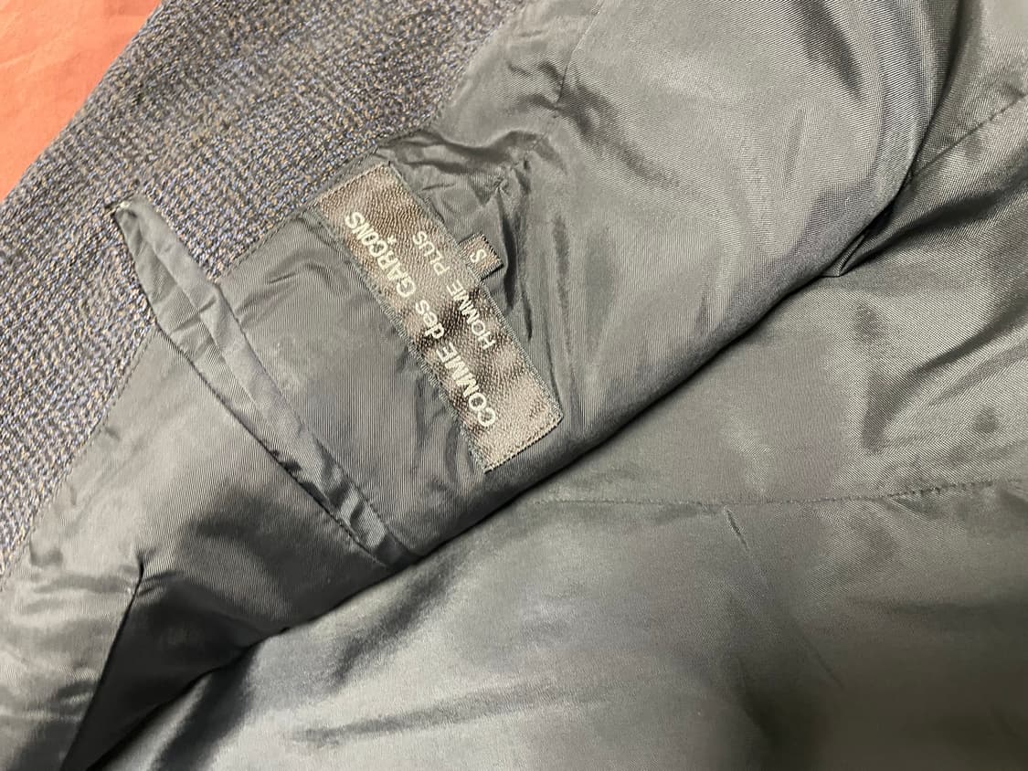 꼼데가르송 빈티지 쓰리버튼 체크 자켓 블레이저 s 상품이미지2