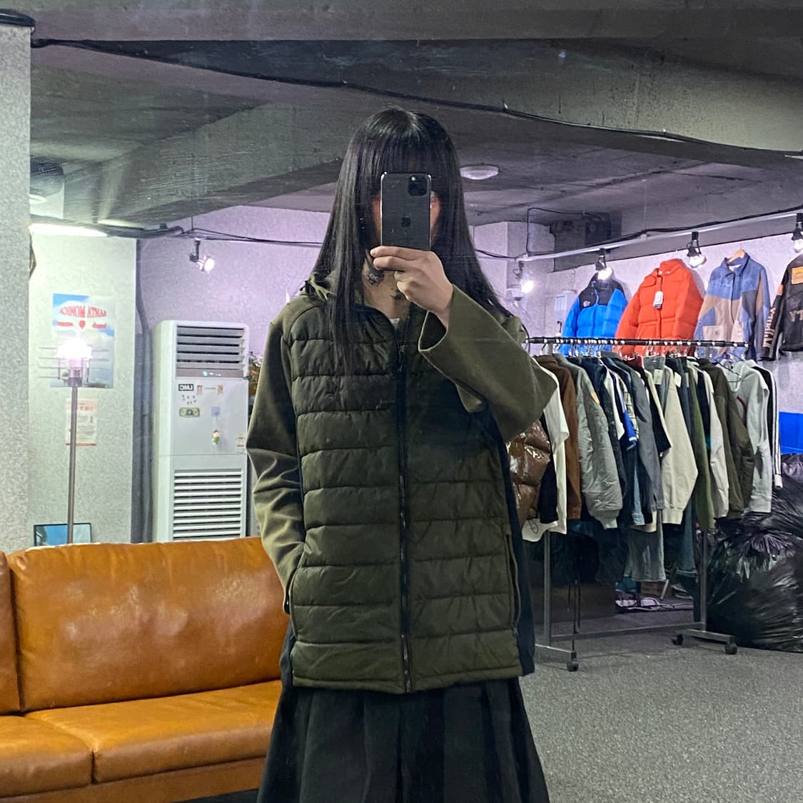 폴로랄프로렌 포니로고 패디드 테크 풀집 카키 자켓 B4213 상품이미지1