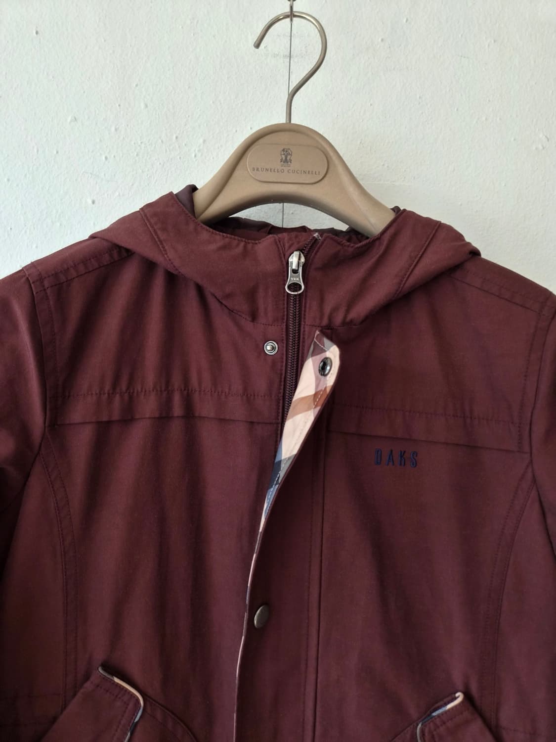 닥스 키즈 버건디트렌치코트 140(11Y)사이 상품이미지1