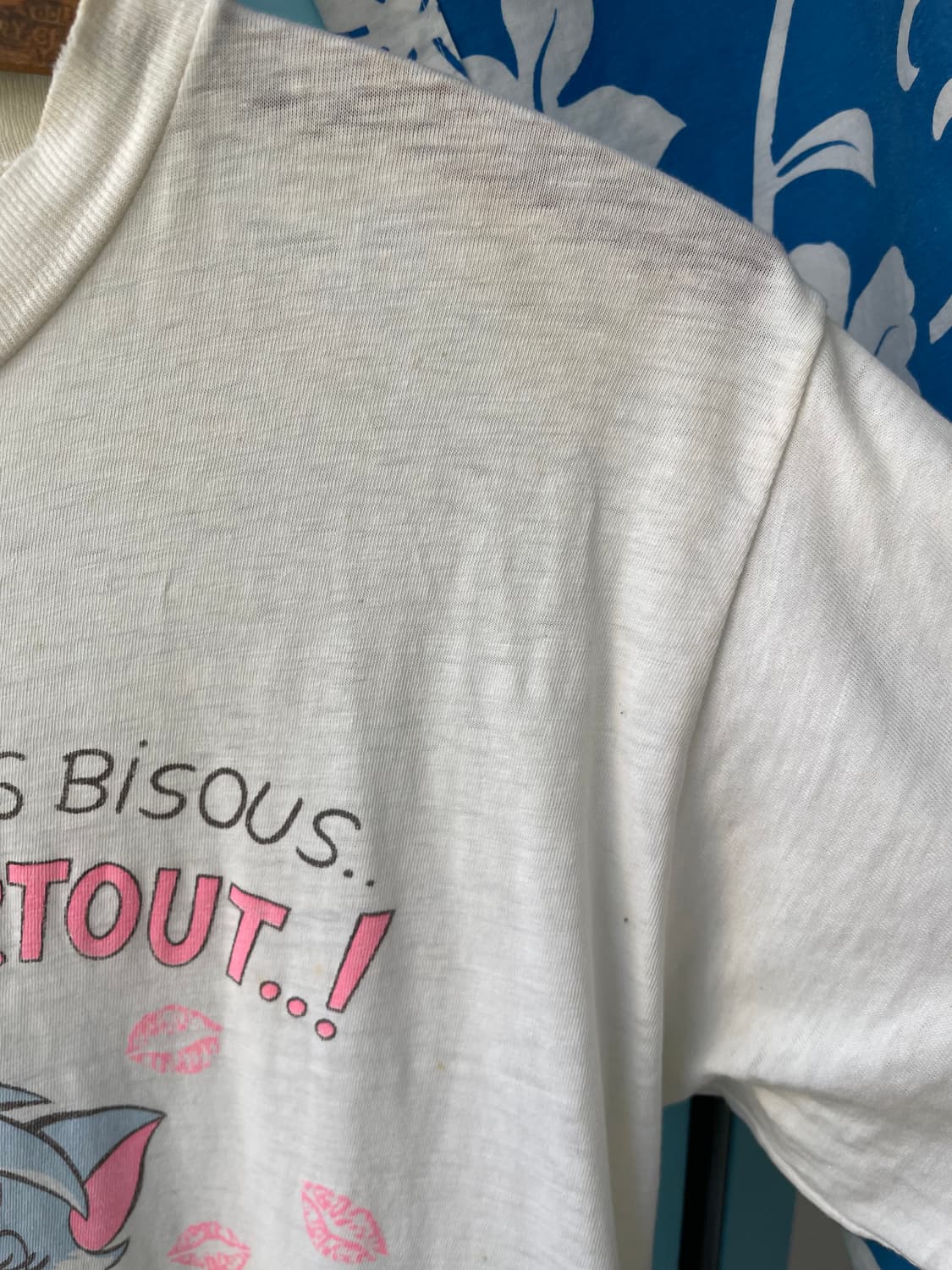1980s Vintage French Cartoon Cat T-shirt 상품이미지6