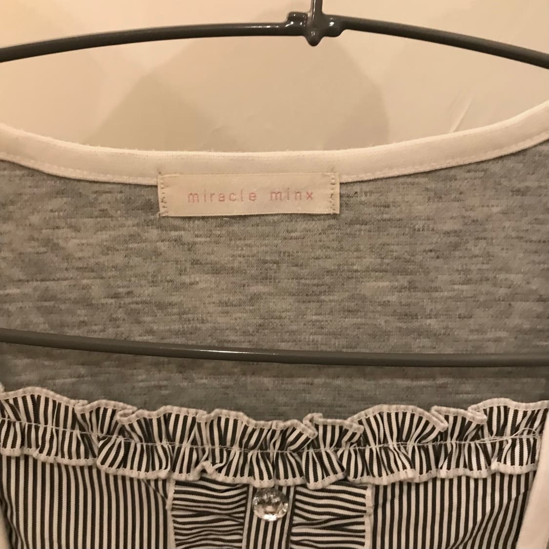 JPN Vintage 히메갸루 스트라이프 프릴 롱슬리브 상품이미지6