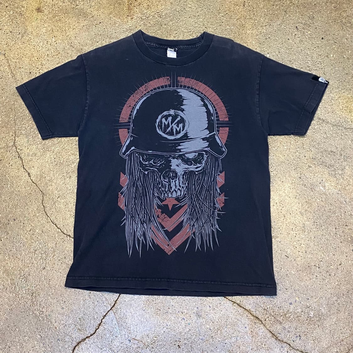 미국 빈티지 메탈 멀리샤 해골 스컬 프린팅 반팔티 락티셔츠 상품이미지1