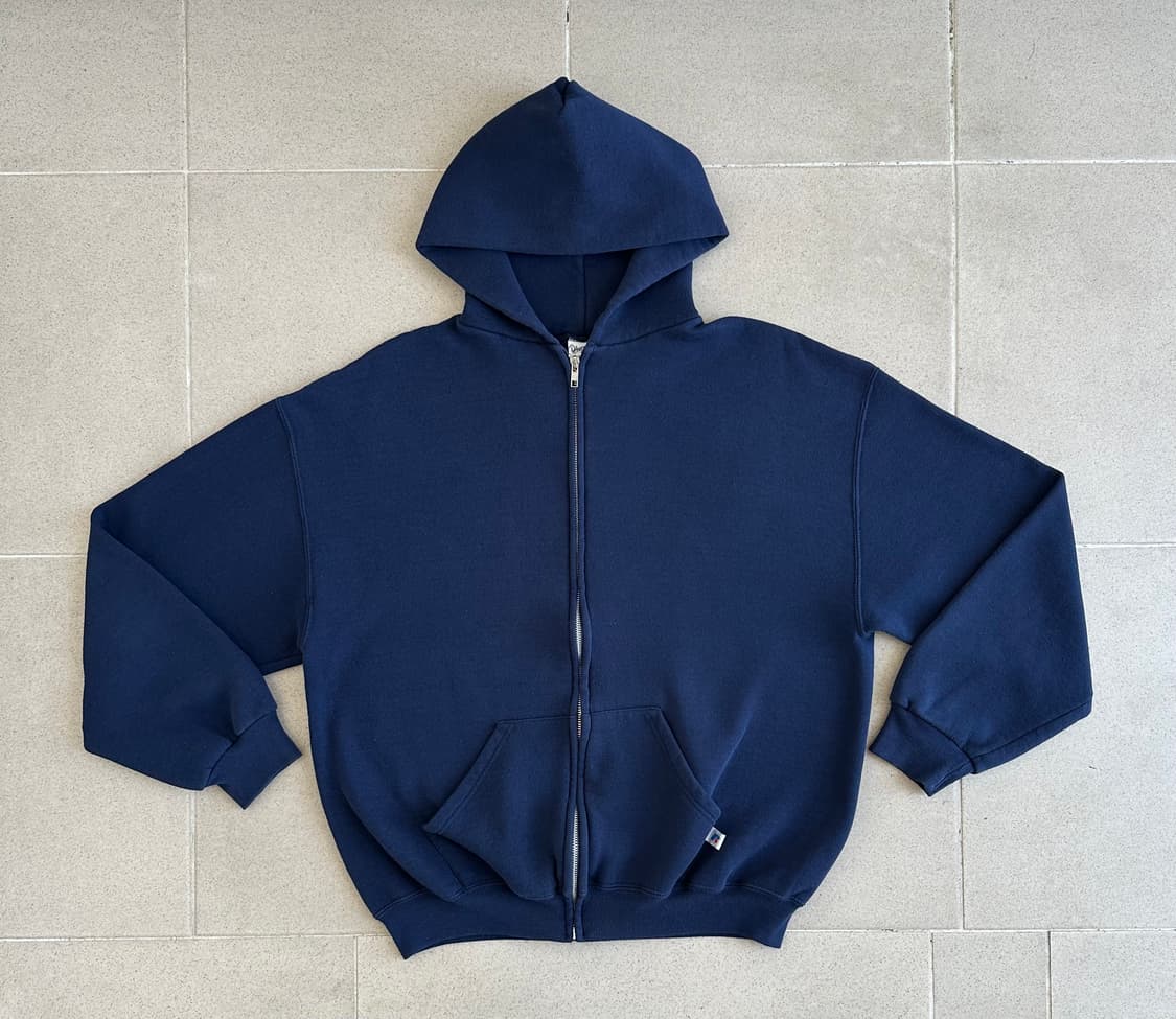 00s 빈티지 러셀 후드집업 네이비 L 상품이미지1