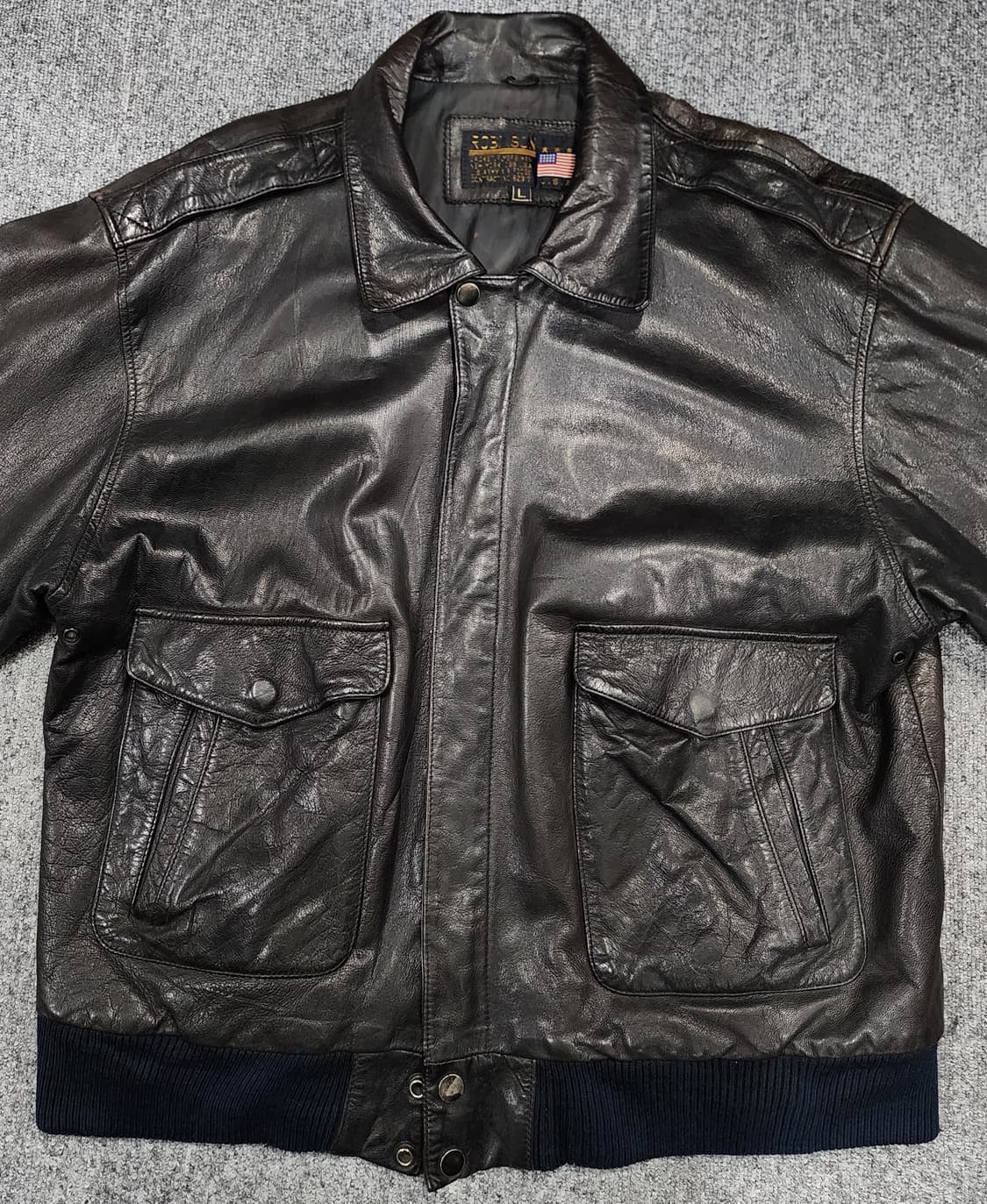 로빈슨 빈티지 A-2 플라이트 레더자켓 가죽자켓 L 상품이미지4
