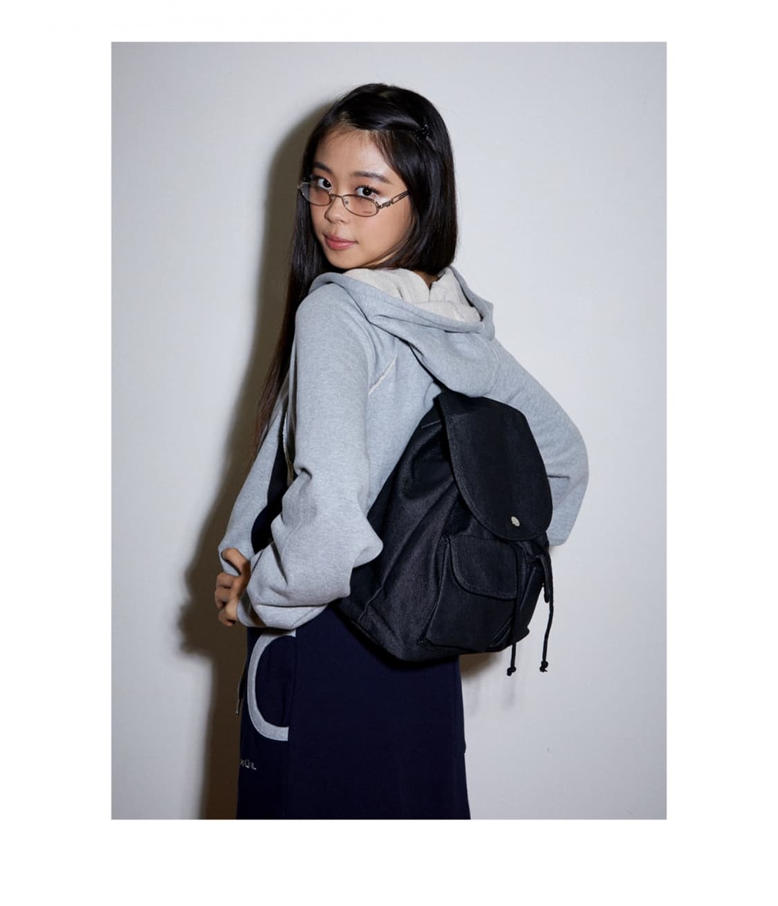 큘 포켓 백팩 블랙 데님 상품이미지6