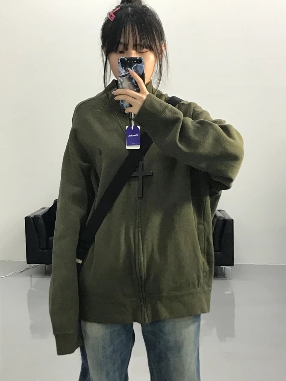 폴로랄프로렌 카키 코튼 집업 상품이미지2