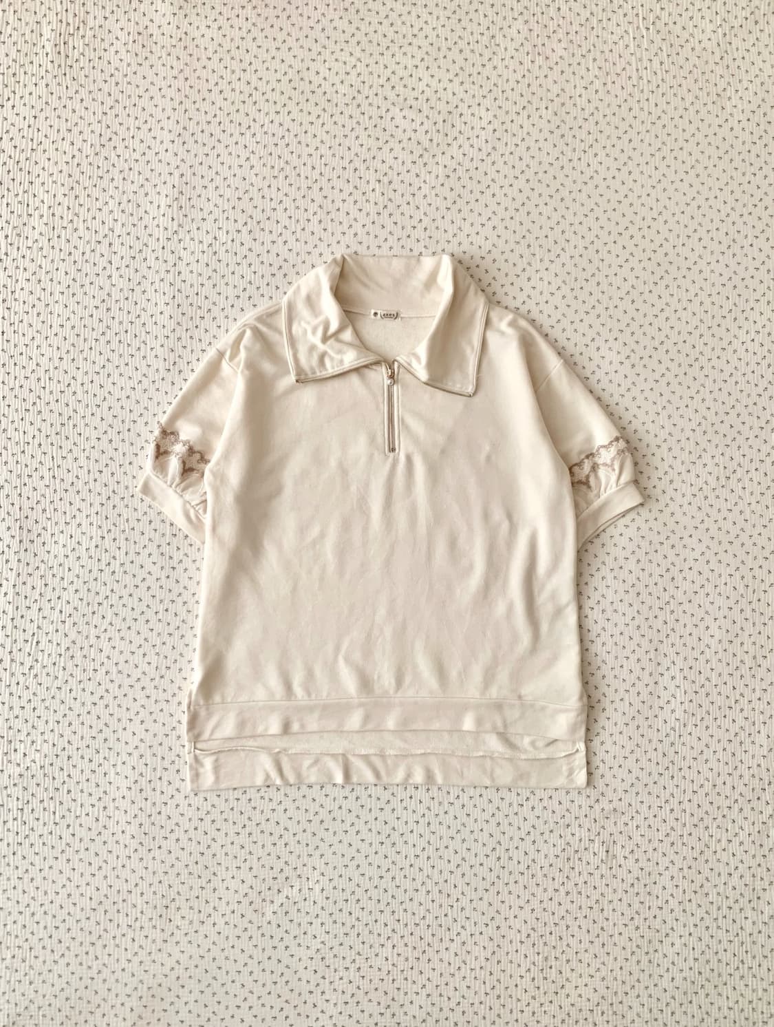 엑시즈팜 레이스 반팔 카라티 상품이미지1