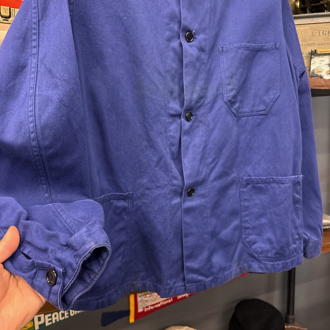 60~70s 알시코 오리지널 프렌치 워크자켓 / 4버튼 초어자켓 N812 상품이미지4