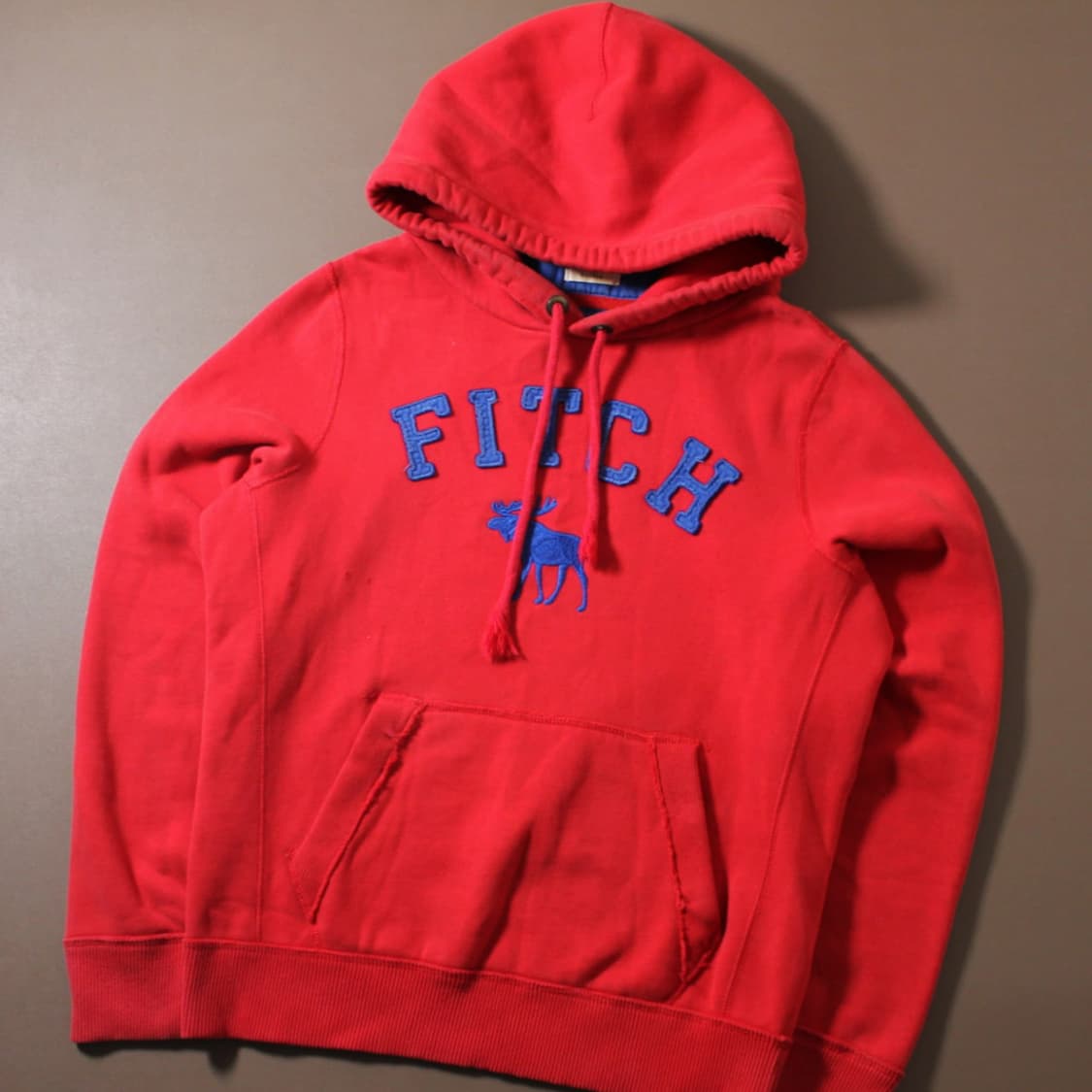 Abercrombie 아베크롬비 레드 기모 후드티 상품이미지4