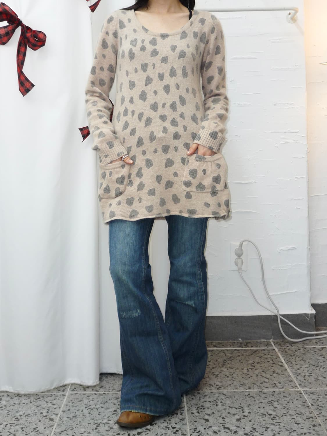 two pocket heart knit 상품이미지4