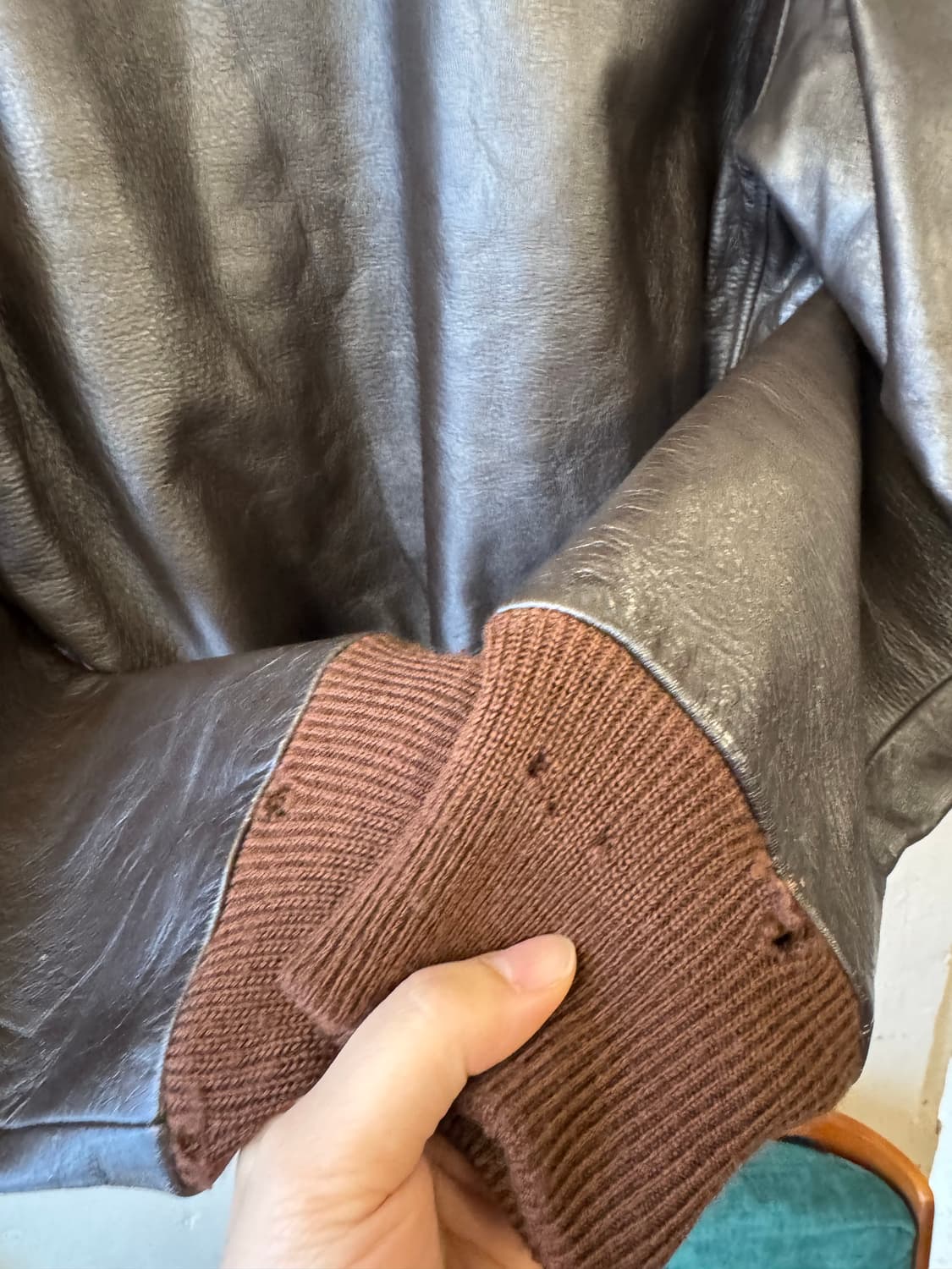 구 리얼 맥코이 A-2 레더 자켓 44 XXL 상품이미지5