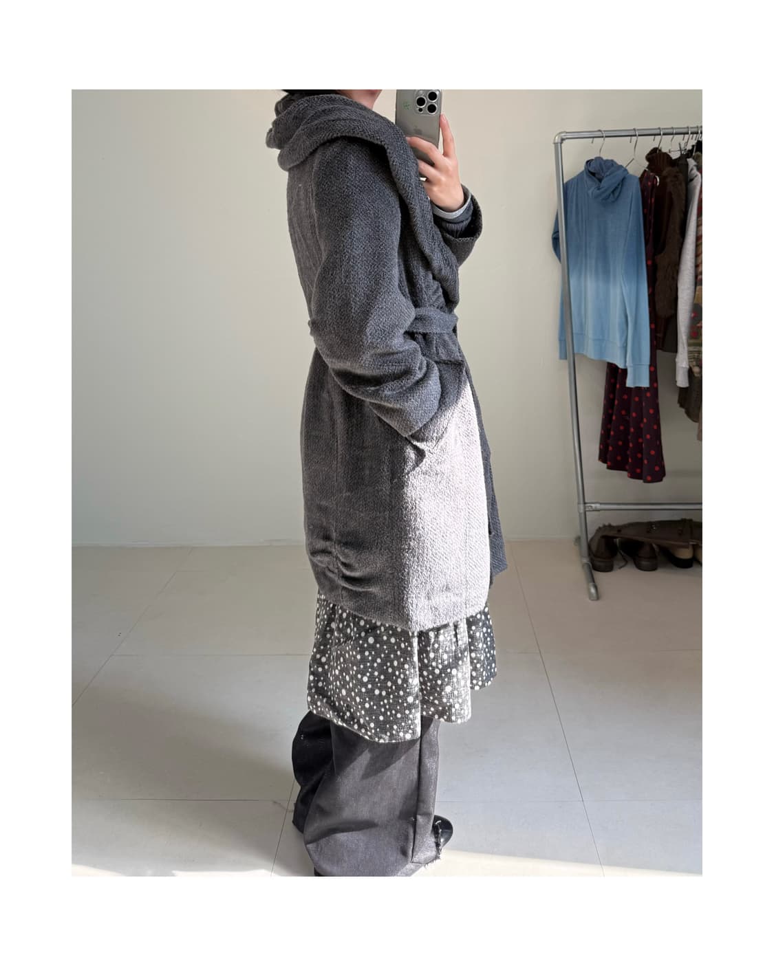 Bombyx m moore 울 혼방 반코트 상품이미지1